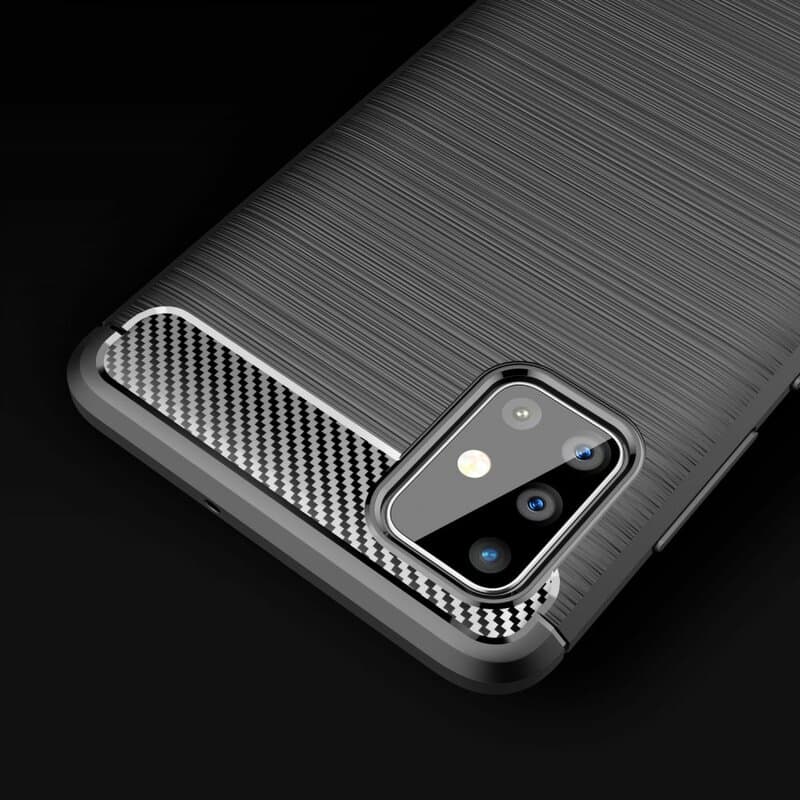 Techsuit Karbon Silikon Samsung Galaxy A51 4G Černý - náhled 5