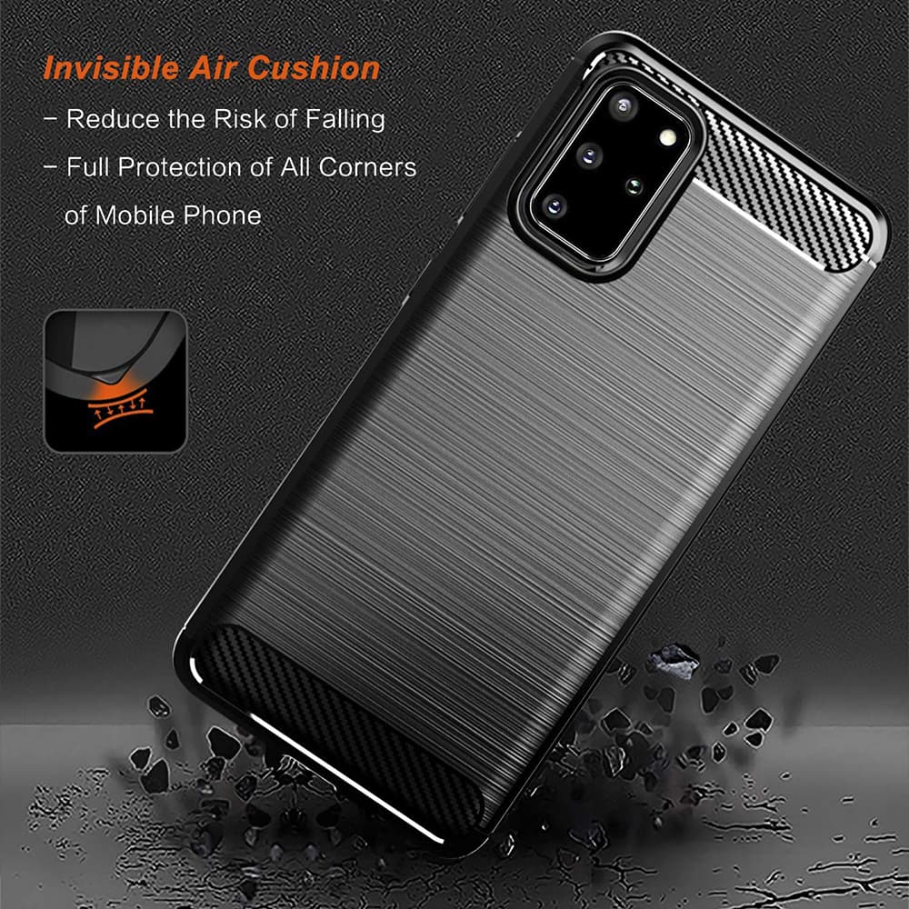 Techsuit Karbon Silikon Samsung Galaxy S20 Plus 4G S20 Plus 5G Černá - náhled 5