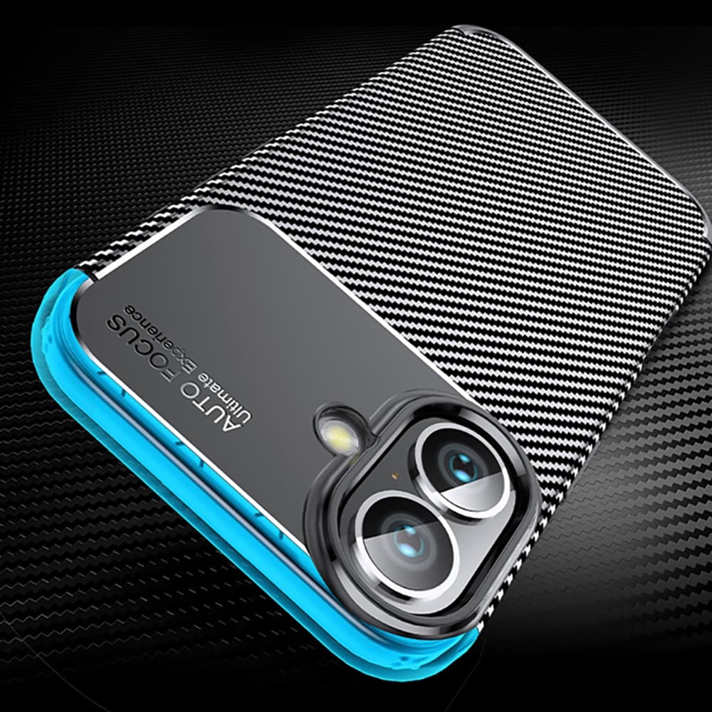 Techsuit CarbonFiber iPhone 16 Plus Černý - náhled 5