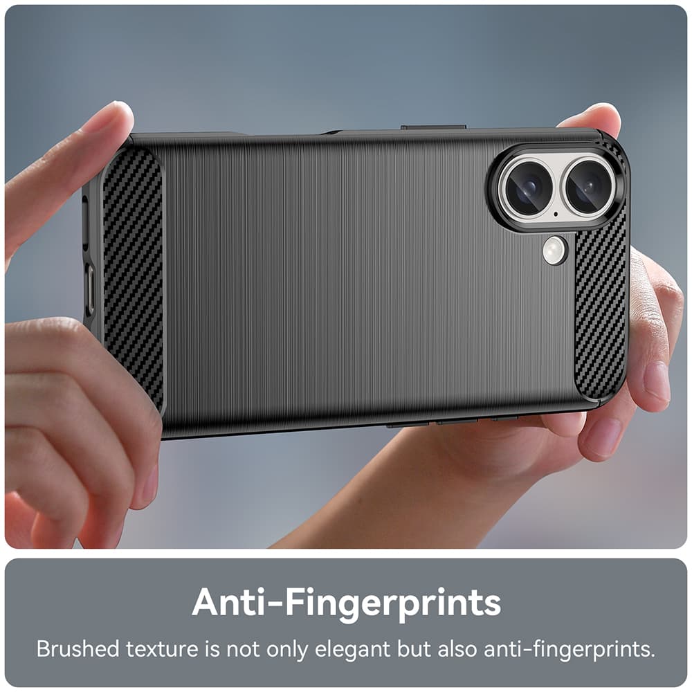 Techsuit Karbon Silikon iPhone 16 Plus Černý - náhled 5