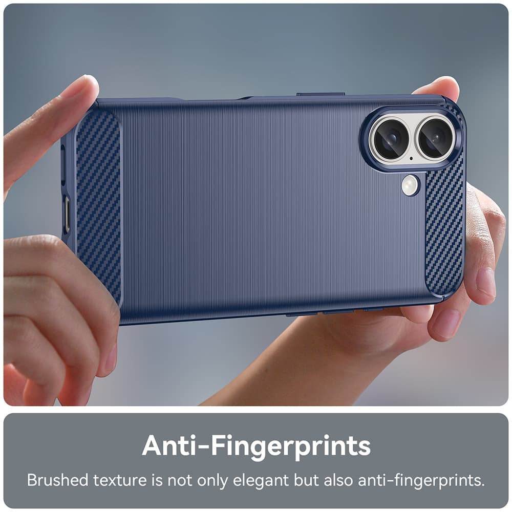 Techsuit Karbon Silikon iPhone 16 Plus Modrý - náhled 5