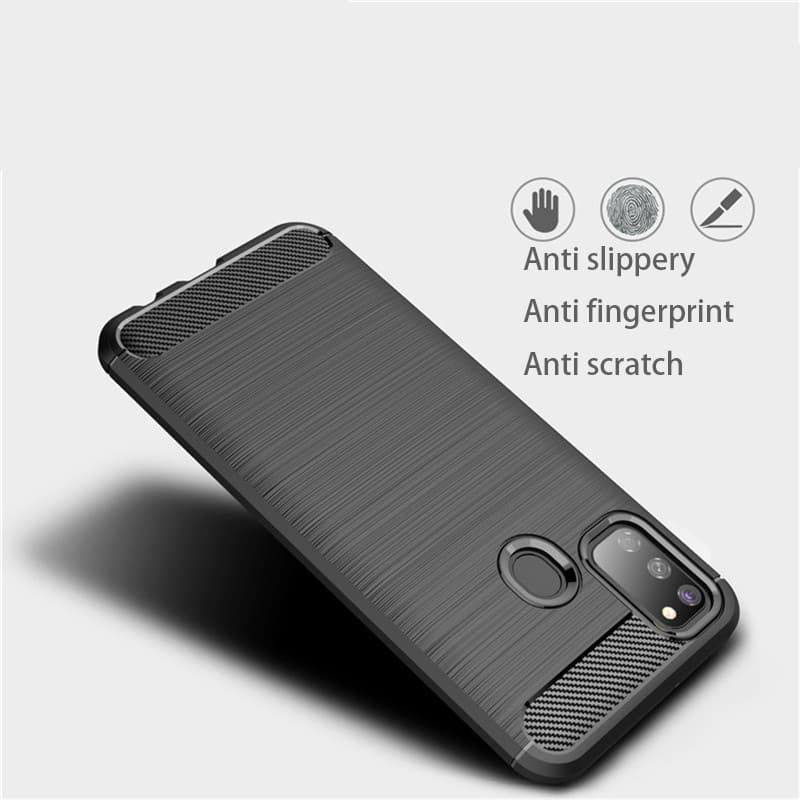 Techsuit Karbonový Silikon Samsung Galaxy M21 M30S Černý - náhled 5