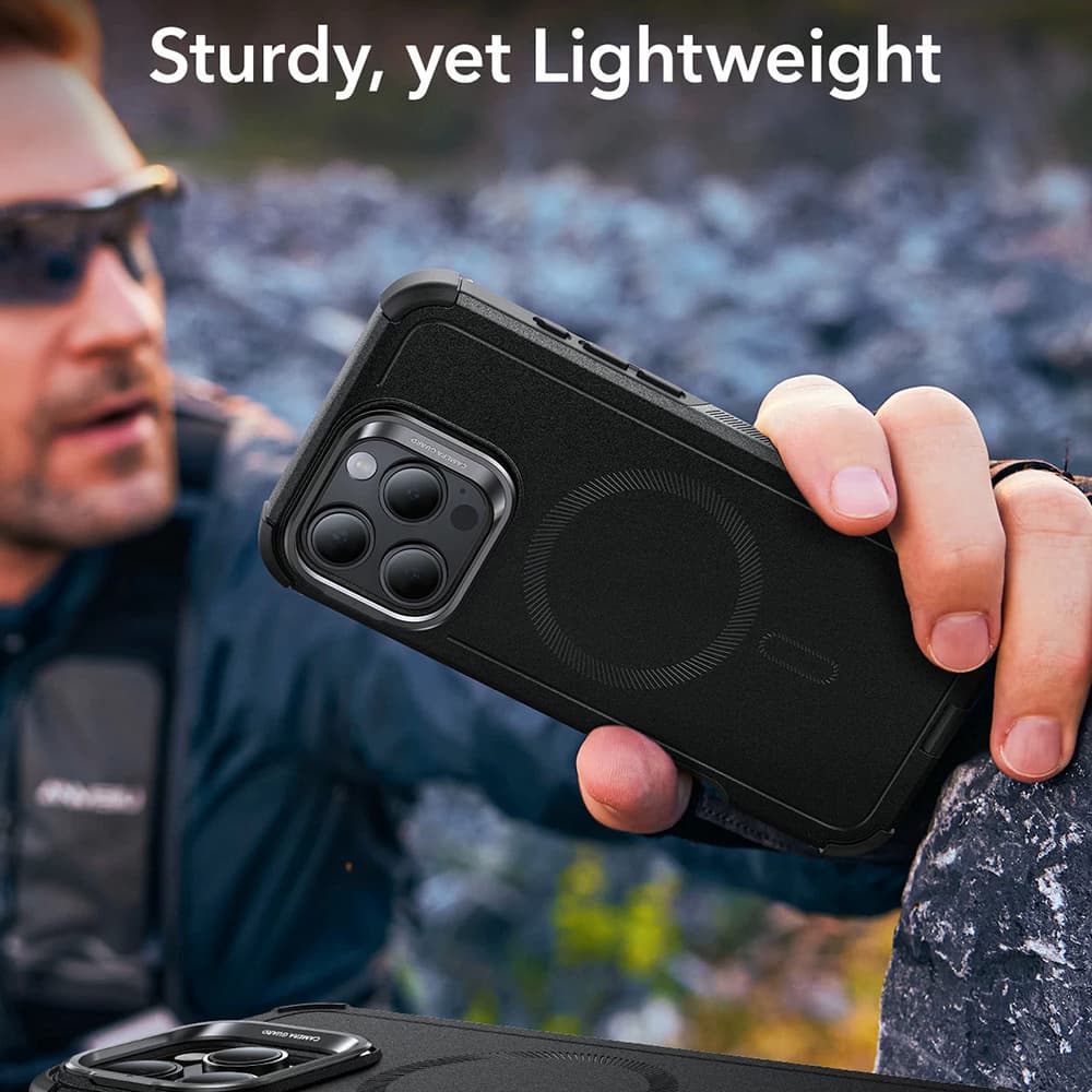 ESR Cyber Armor Kickstand pro iPhone 16 Pro zelený - náhled 5