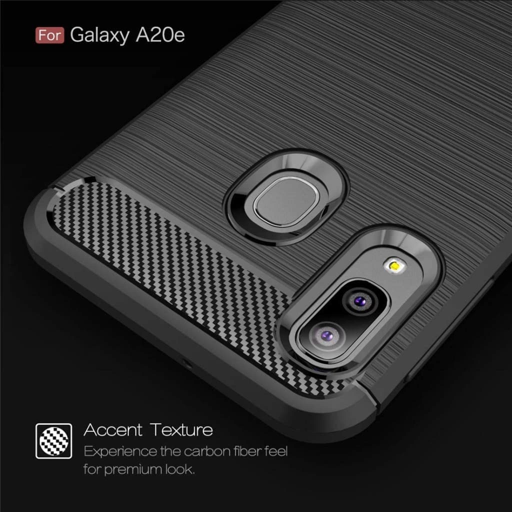Techsuit Karbon Silikon Samsung Galaxy A20e Černý - náhled 5