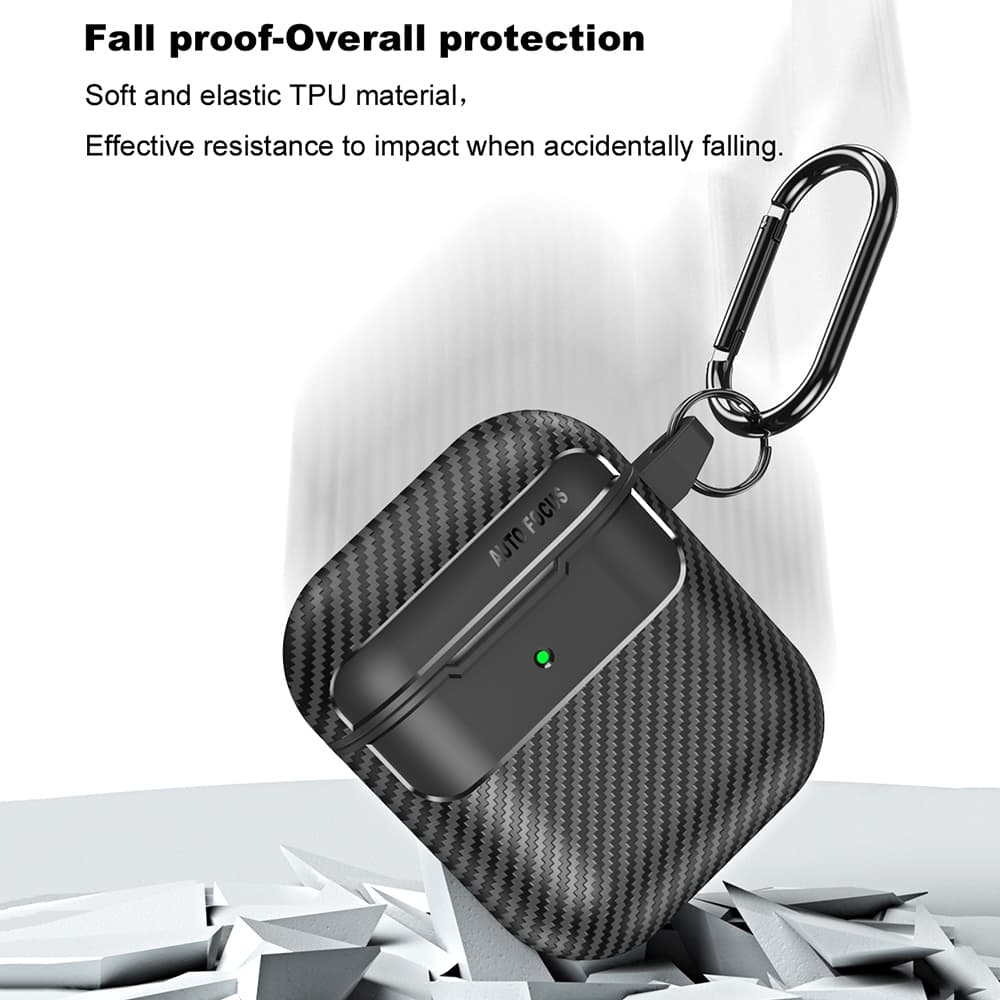 Techsuit CarbonFiber pro AirPods 1/2 černá - náhled 5