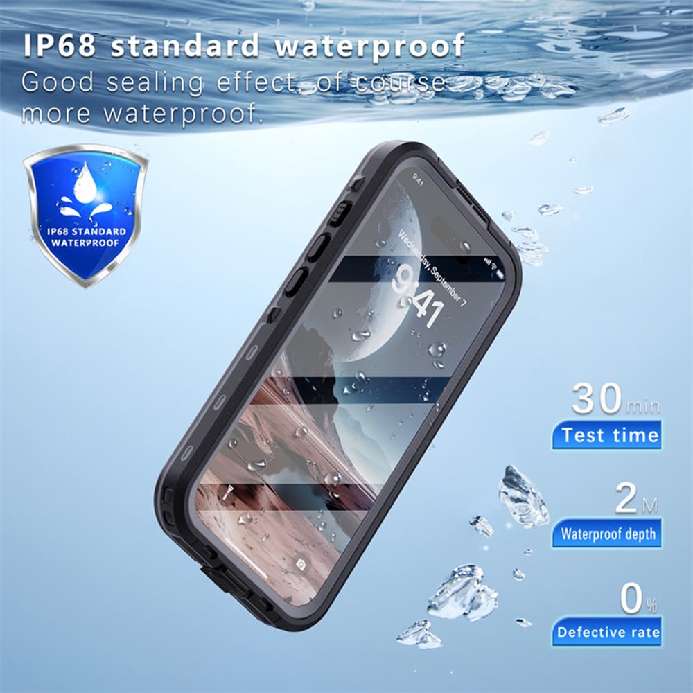 ShellBox Vodotěsné pouzdro IP68 iPhone 16 černé - náhled 5