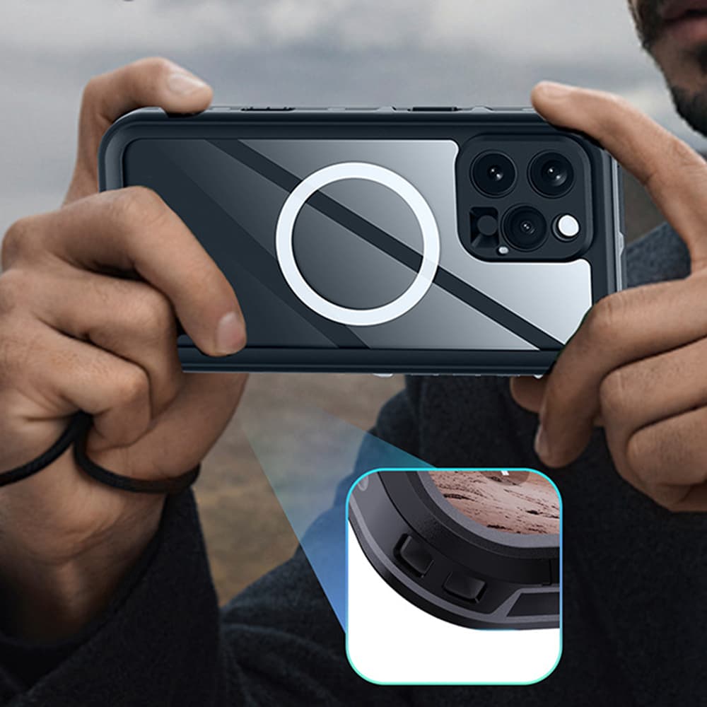 ShellBox Vodotěsné pouzdro IP68 iPhone 16 Pro černé - náhled 5