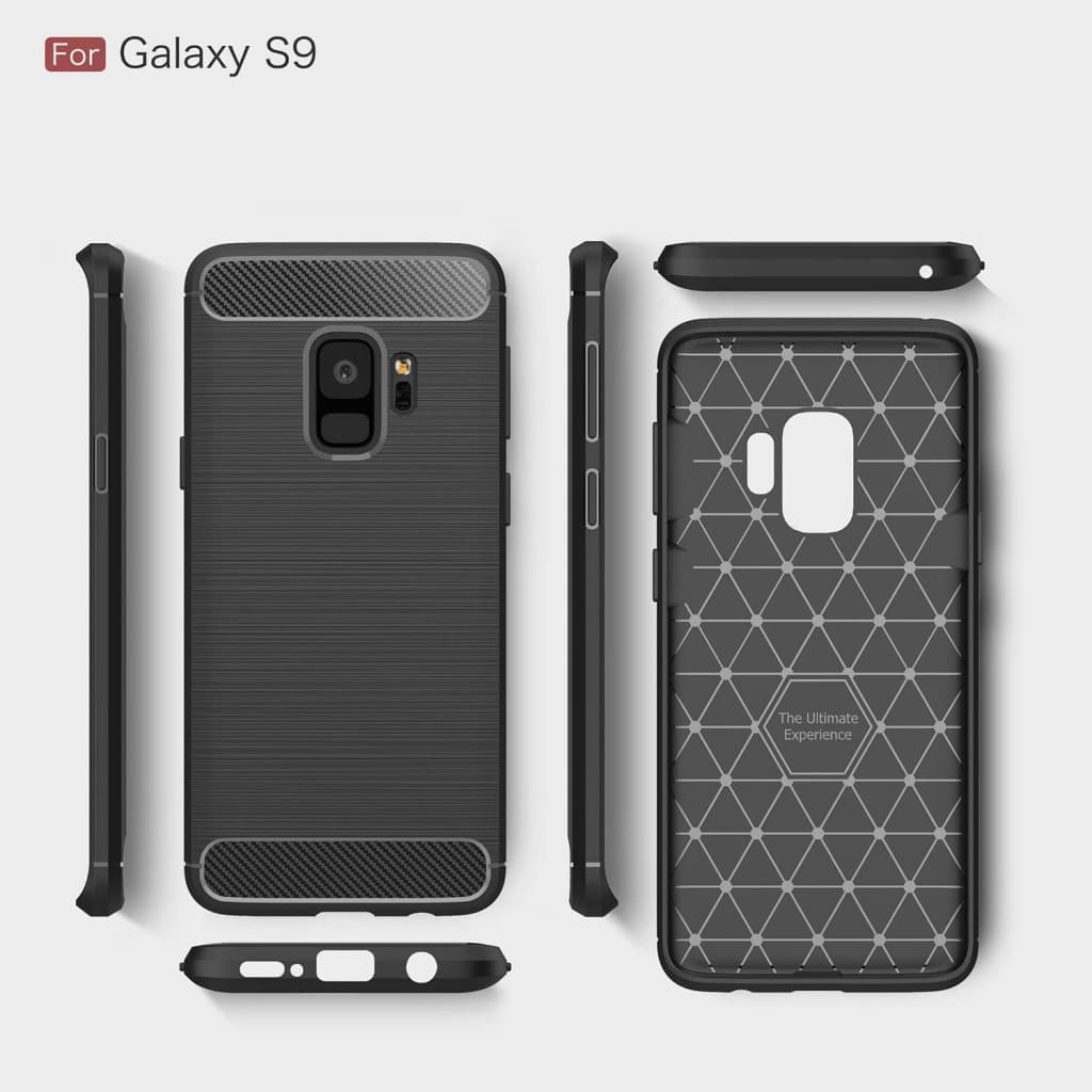 Techsuit Karbon Silikon Samsung Galaxy S9 Černý - náhled 5