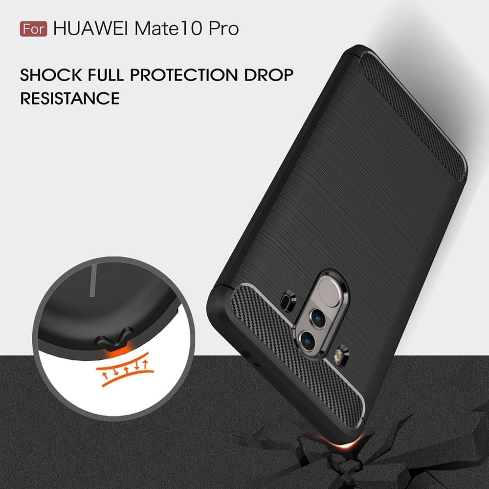 Techsuit Karbon Silikon Huawei Mate 10 Pro Černý - náhled 5