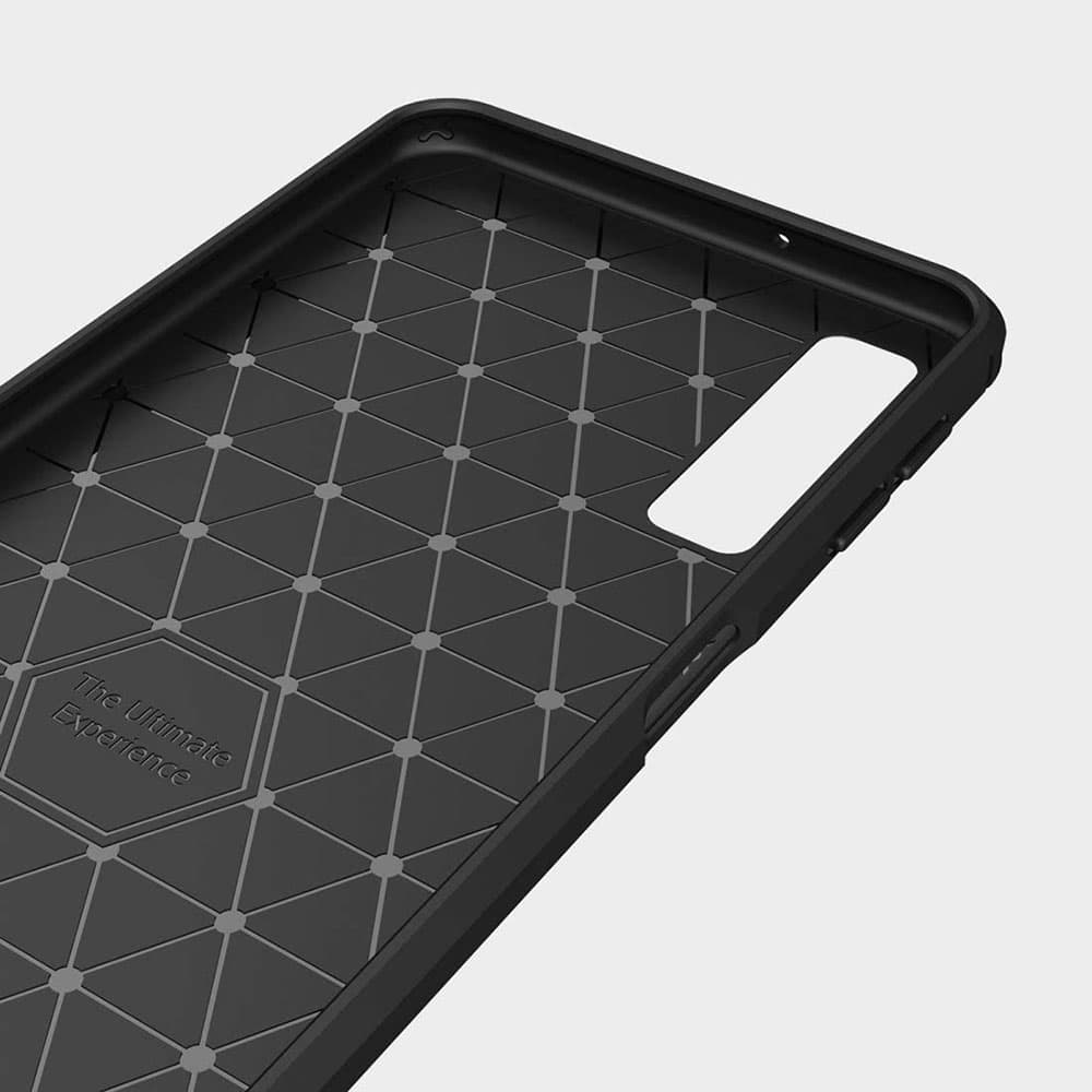 Techsuit Karbon Silikon Samsung Galaxy A7 2018 Černý - náhled 5