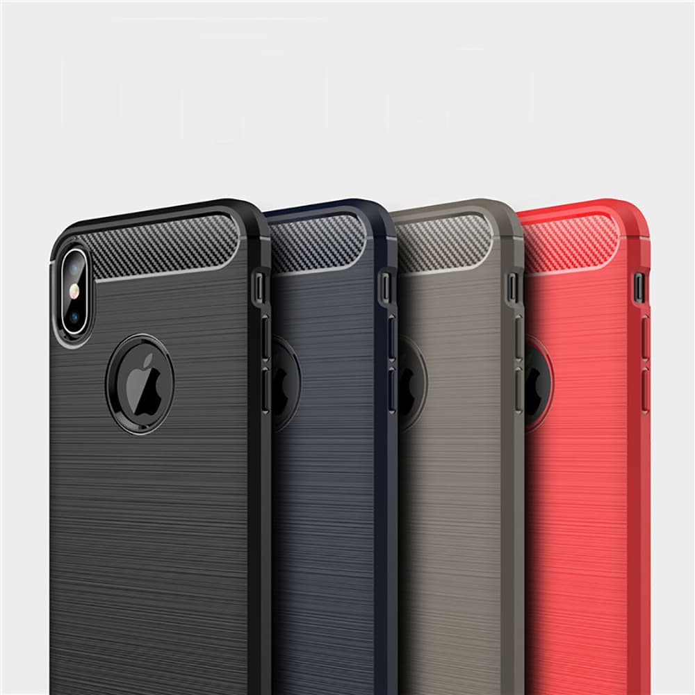 Techsuit Karbon Silikon iPhone XS Max Černý - náhled 5