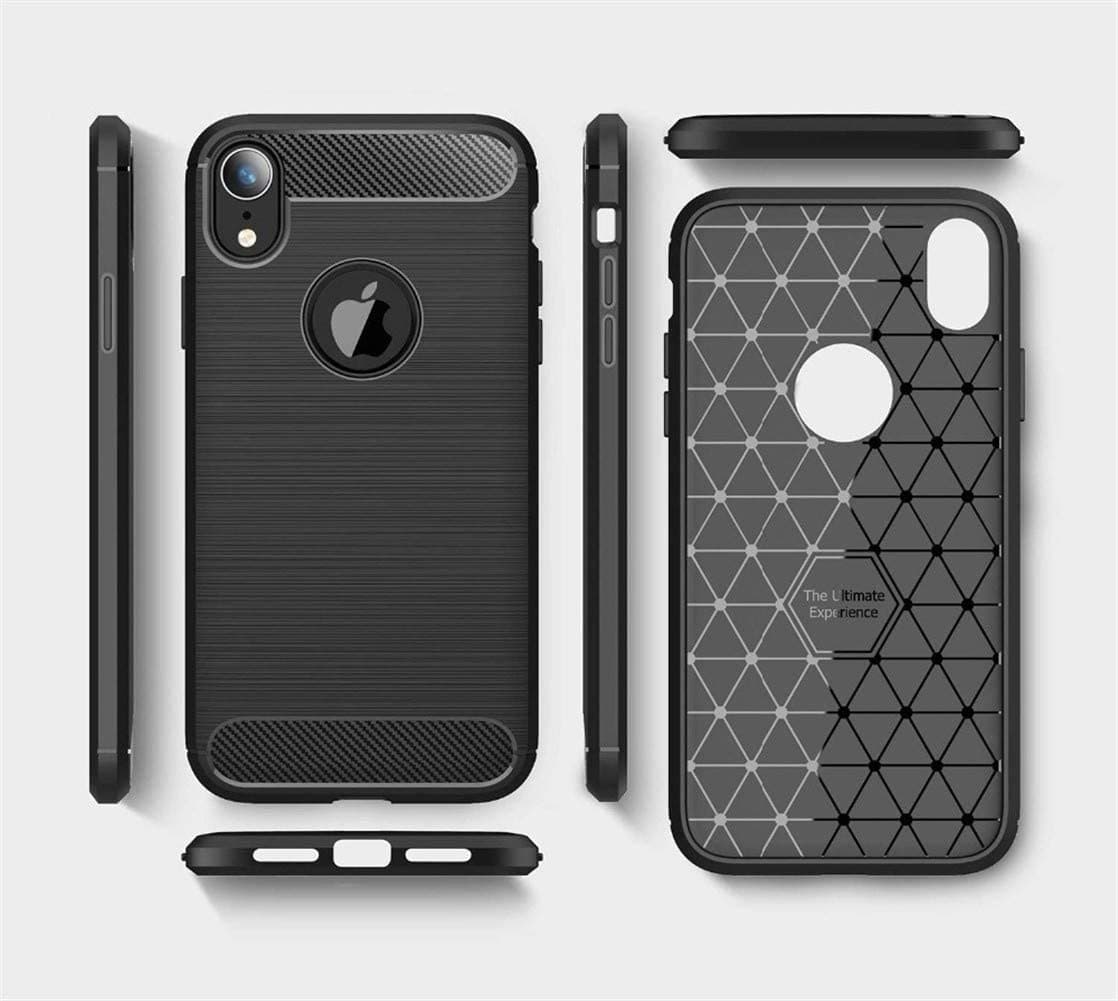 Techsuit Karbon Silikon iPhone XR Černý - náhled 5