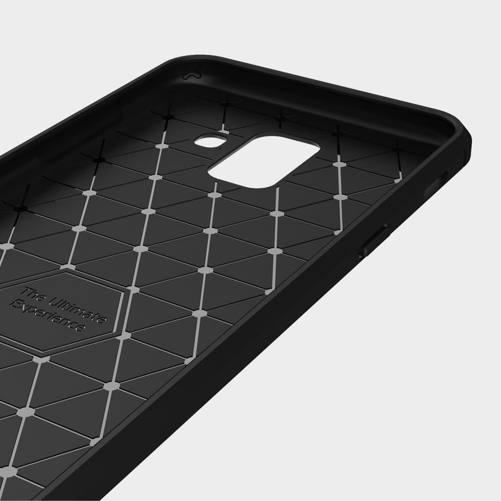 Techsuit Karbon Silikon Samsung Galaxy A6 2018 Černý - náhled 5
