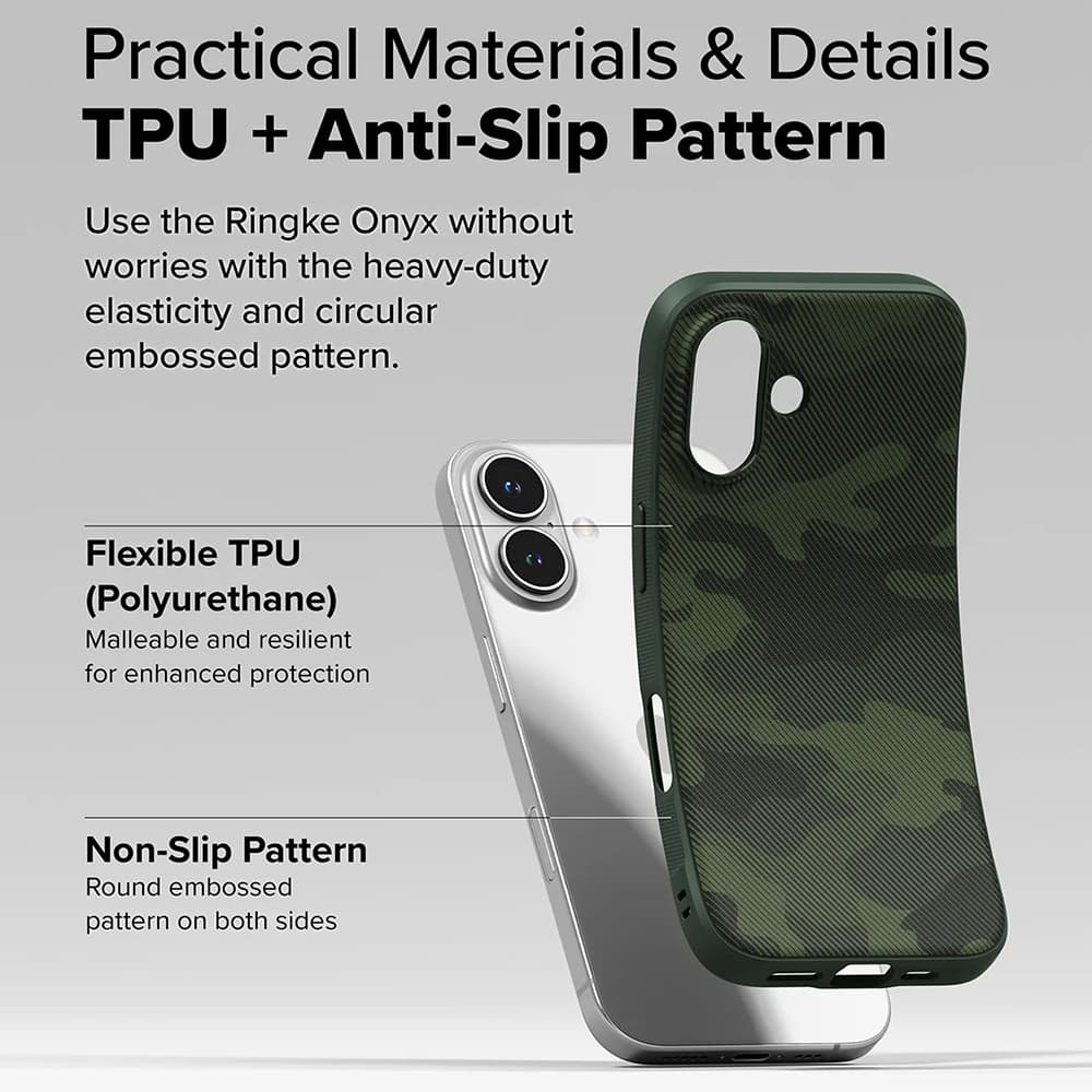 Ringke Onyx Design pouzdro iPhone 16 Plus maskáčově zelené - náhled 5