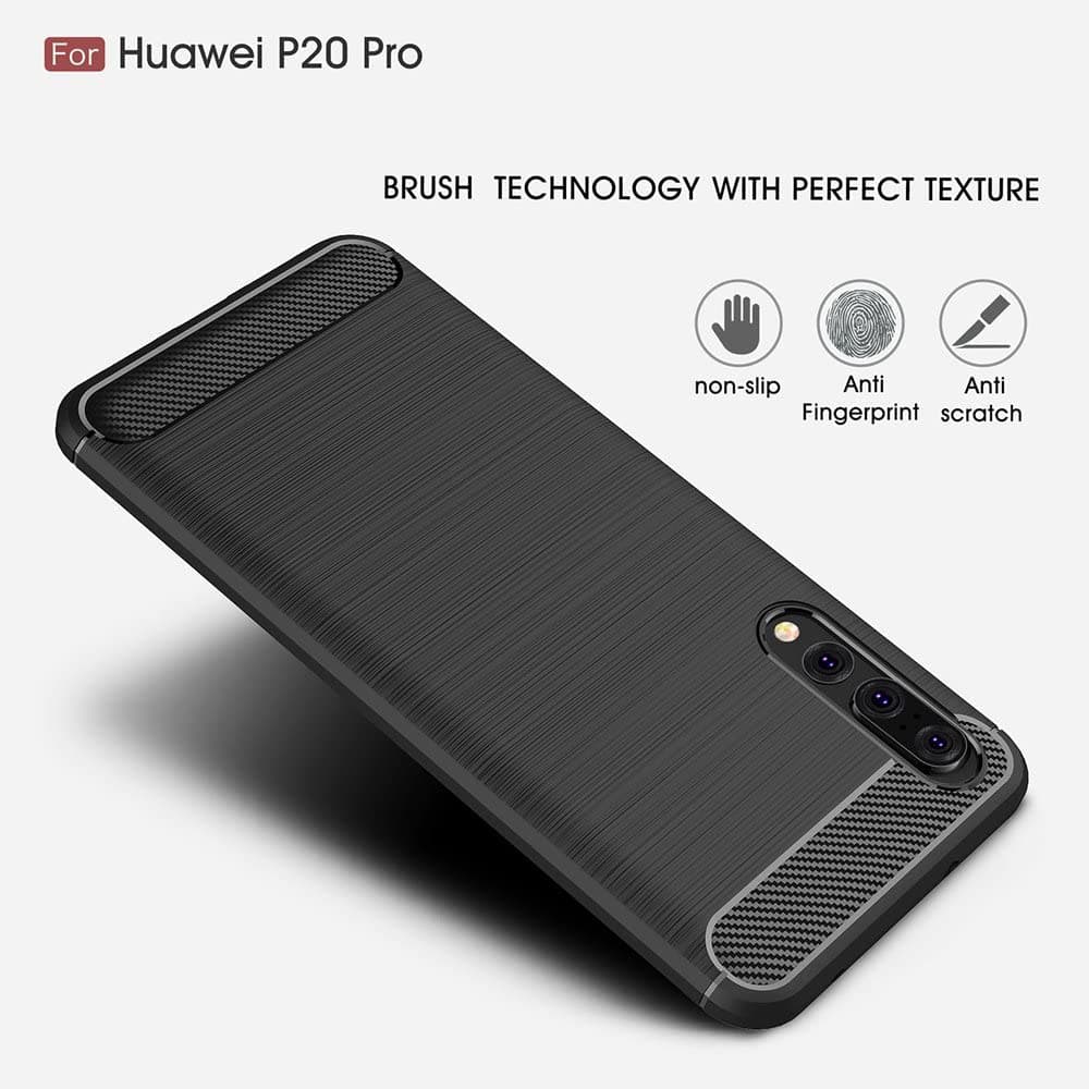 Techsuit Karbon Silikon Huawei P20 Pro Black - náhled 5