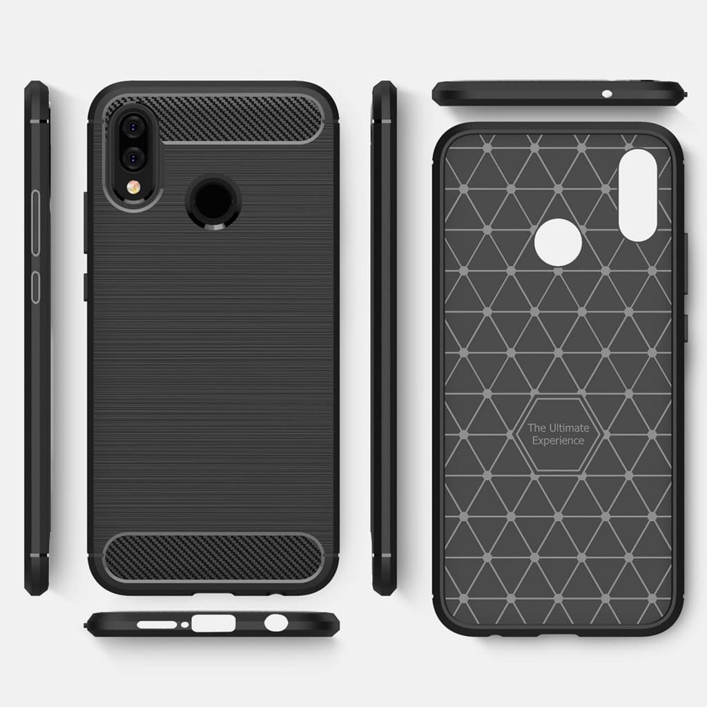 Techsuit Karbon Silikon Huawei P20 lite Černý - náhled 5