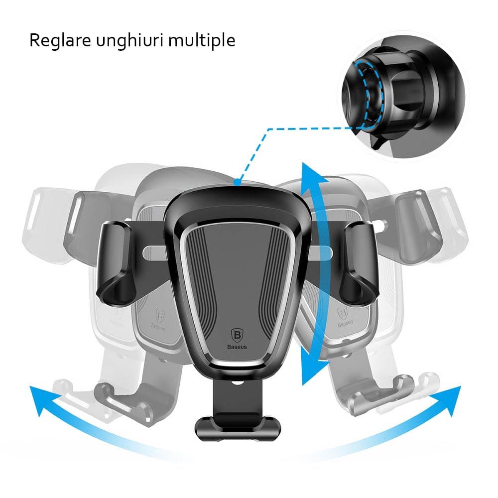 Baseus Gravitační držák do auta do ventilace SUYL-01 Black - náhled 5