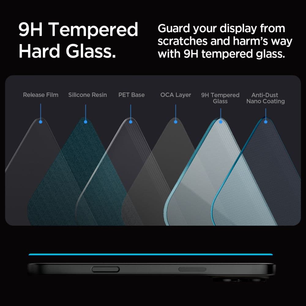 Spigen Glas.tR EZ-FIT pro iPhone 16 Pro průhledný - náhled 5