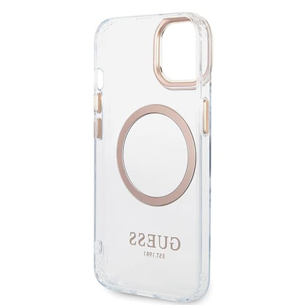 Guess Metal Outline MagSafe GUHMP15MHTRMD iPhone 15 Plus zlatá - náhled 5