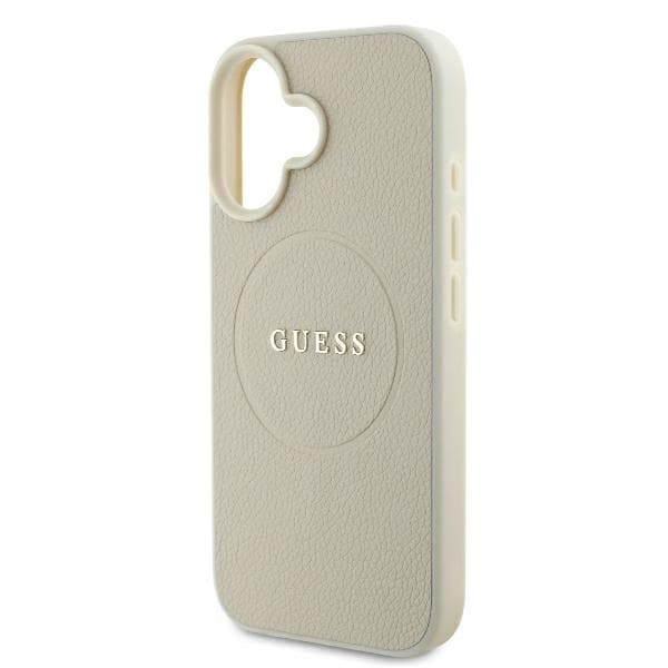Guess Grained Gold Ring MagSafe GUHMP16SPGHSMME iPhone 16 béžová - náhled 5