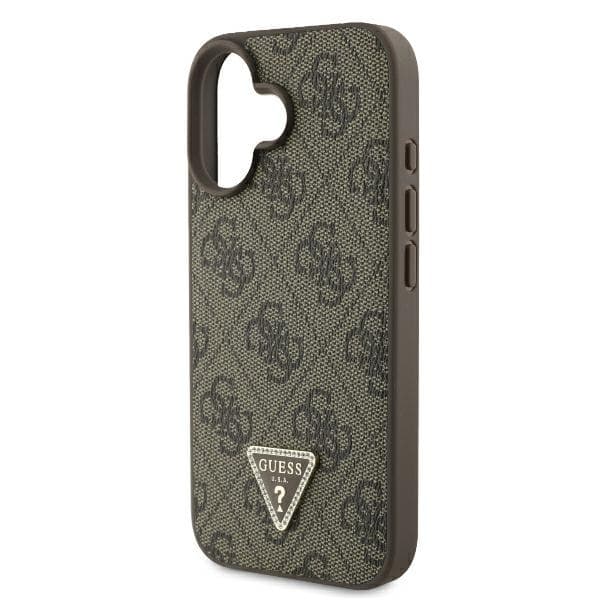 Guess Leather Metal Logo Strass Crossbody GUHCP16SP4TDSCPW iPhone 16 hnědá - náhled 5