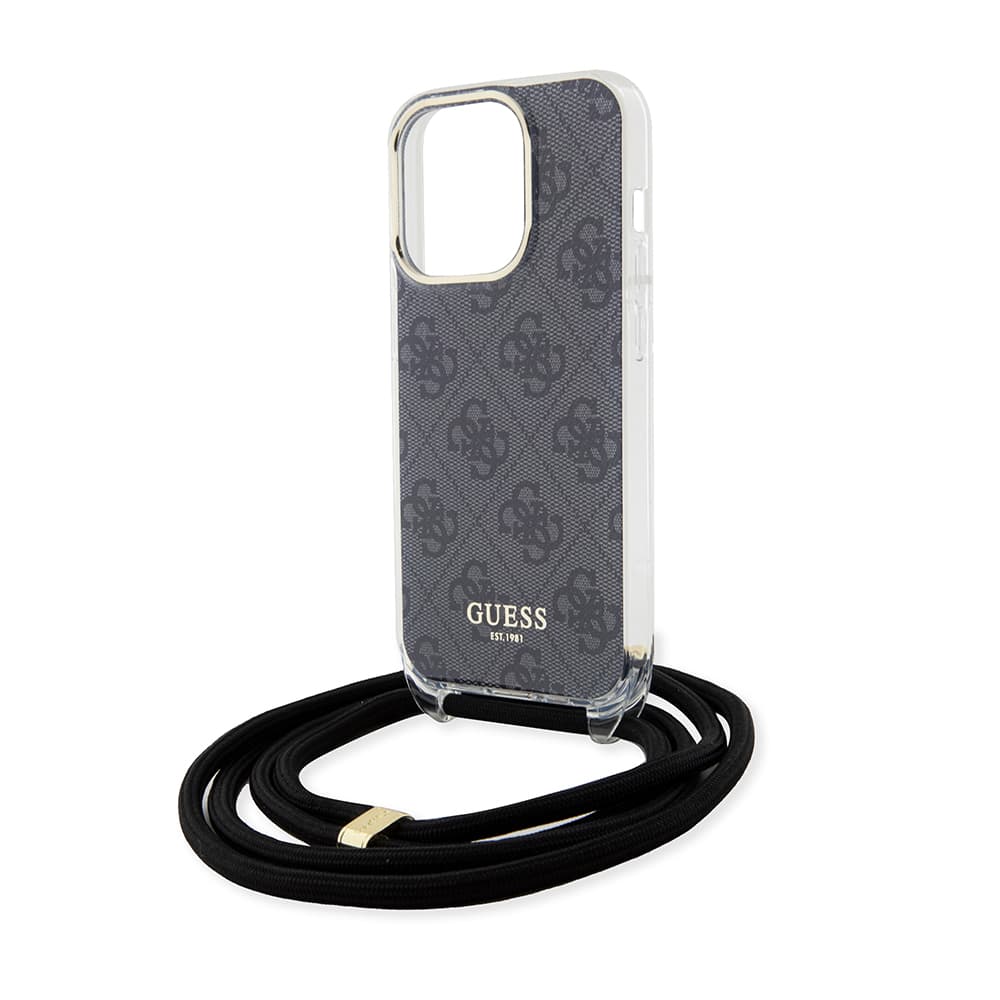 Guess Crossbody Cord 4G Print GUHCP15LHC4SEK iPhone 15 Pro černá - náhled 5