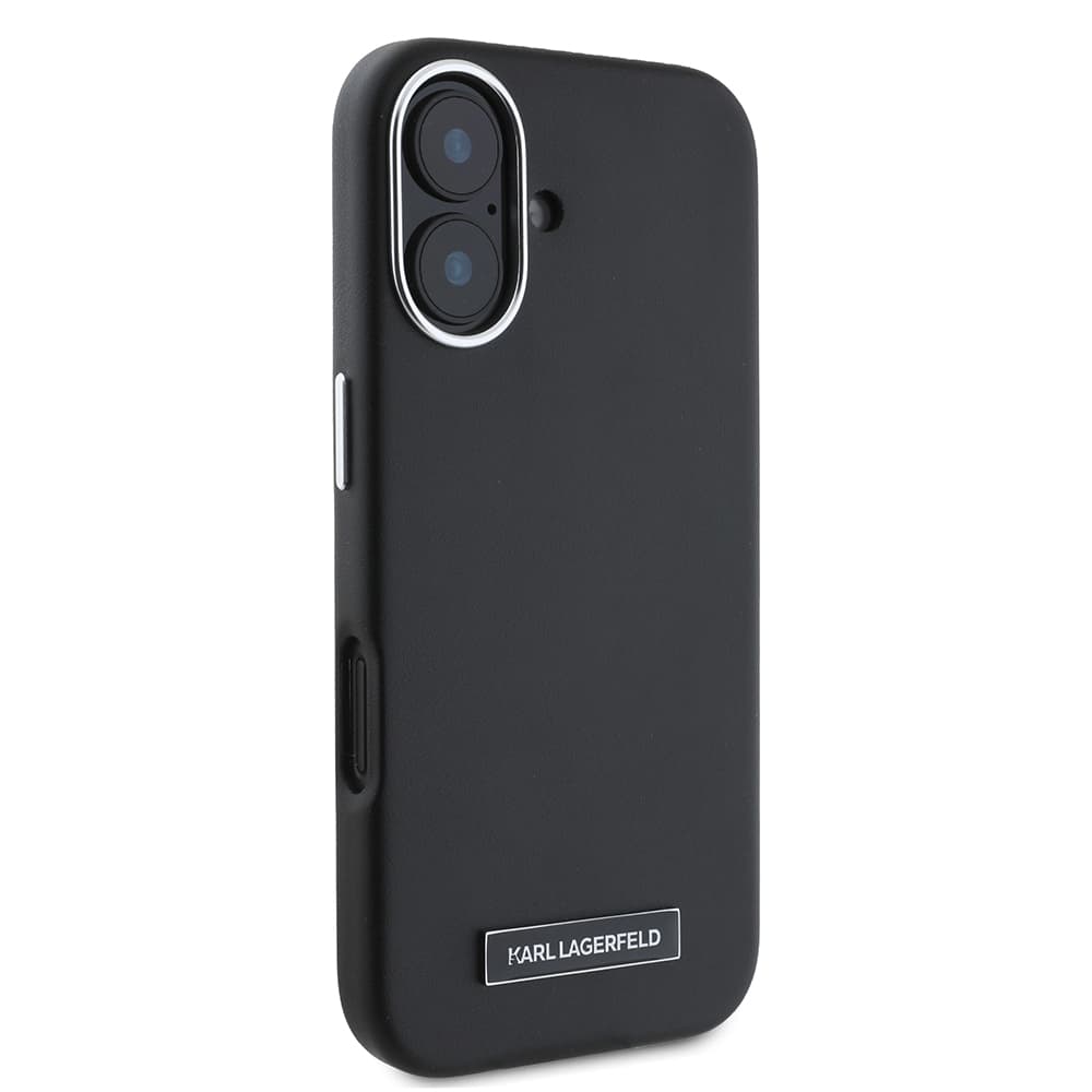 Karl Lagerfeld Leather MagSafe iPhone 16 růžová FW Metal Plate - náhled 5
