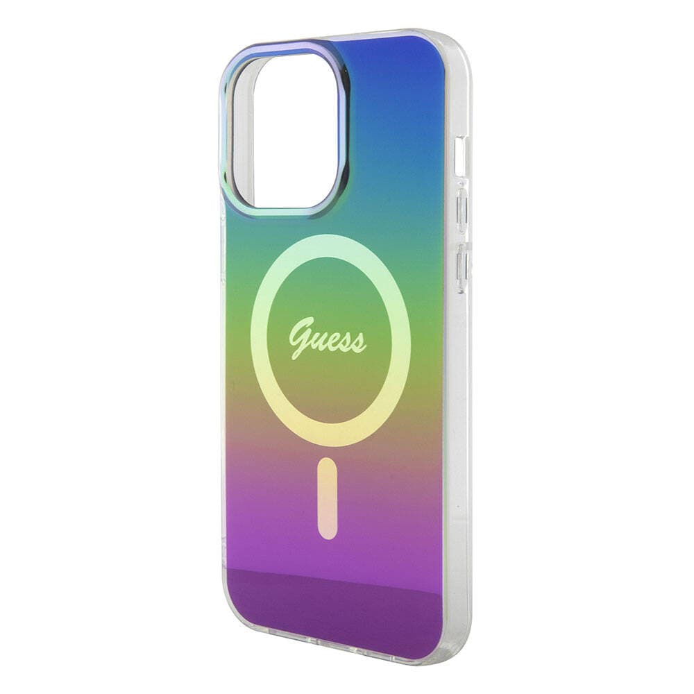 Guess IML Iridescent MagSafe GUHMP15LHITSK iPhone 15 Pro duhová - náhled 5