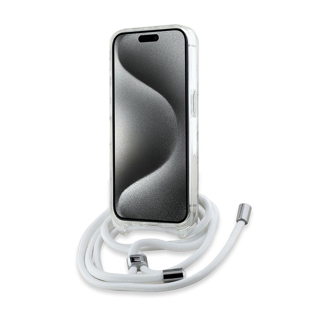 Karl Lagerfeld IML Crossbody MagSafe iPhone 15 Pro průhledný monogram Karl&amp;Choupette Head - náhled 5