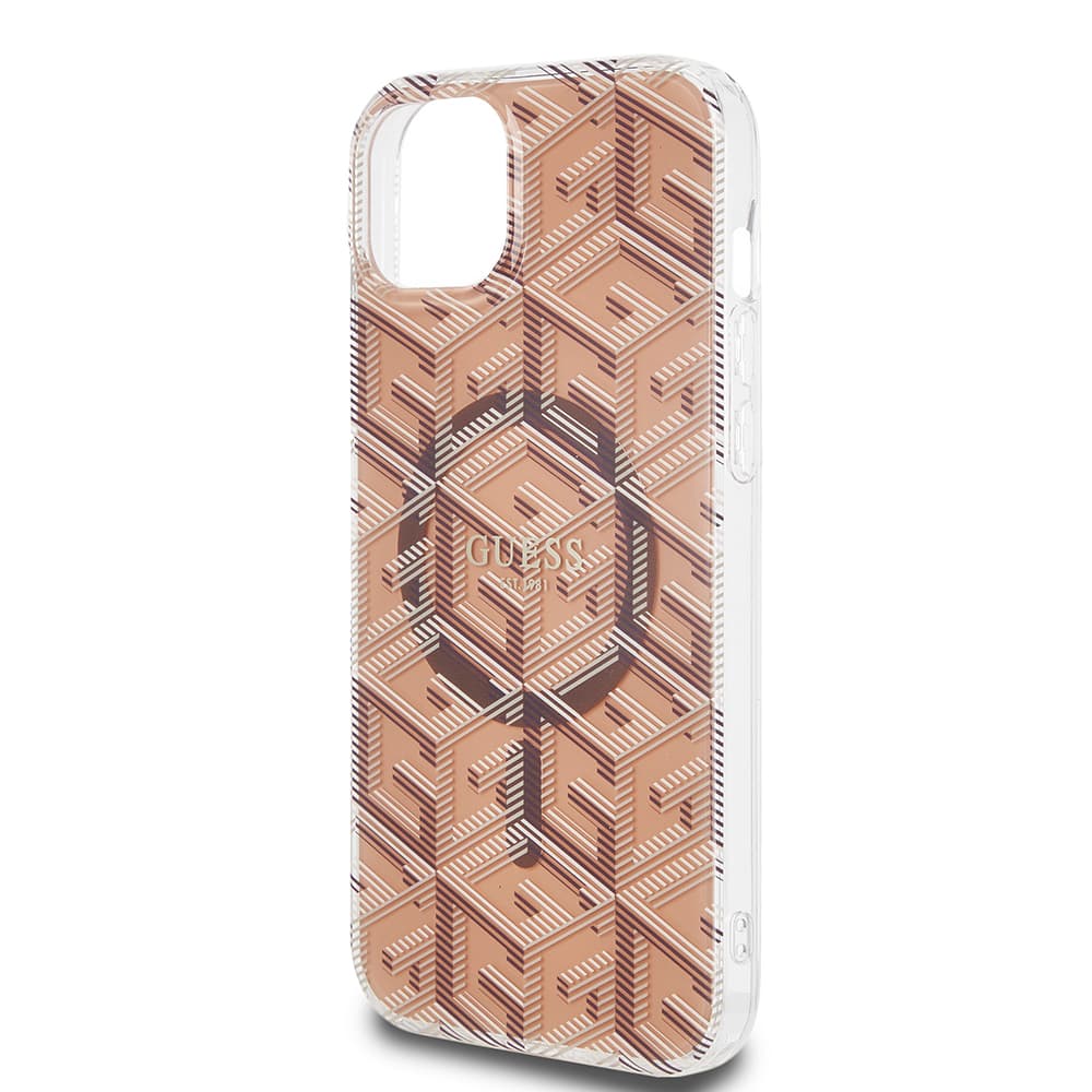 Guess IML GCube MagSafe GUHMP15MHGCUSTGW iPhone 15 Plus hnědý - náhled 5