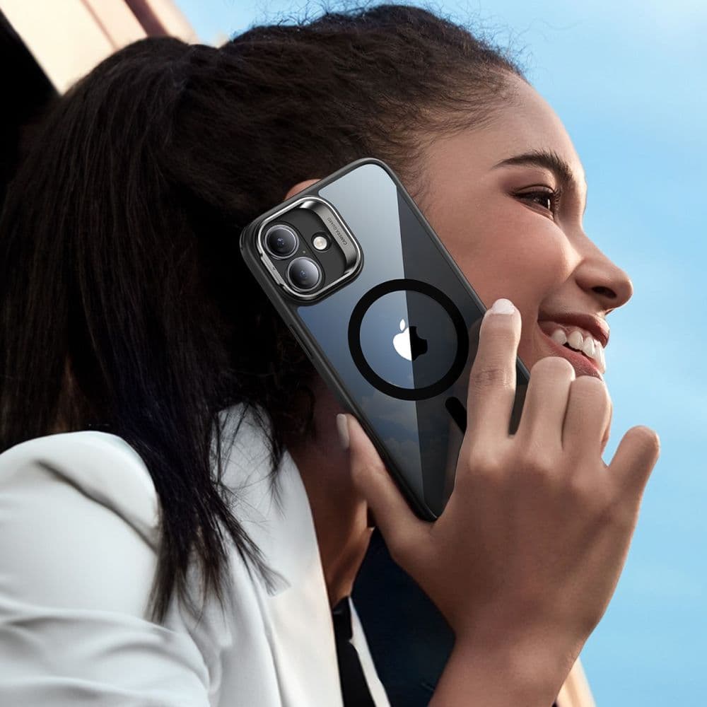ESR Classic Hybrid HaloLock Kickstand + Tvrzené sklo iPhone 16 Plus černá - náhled 5