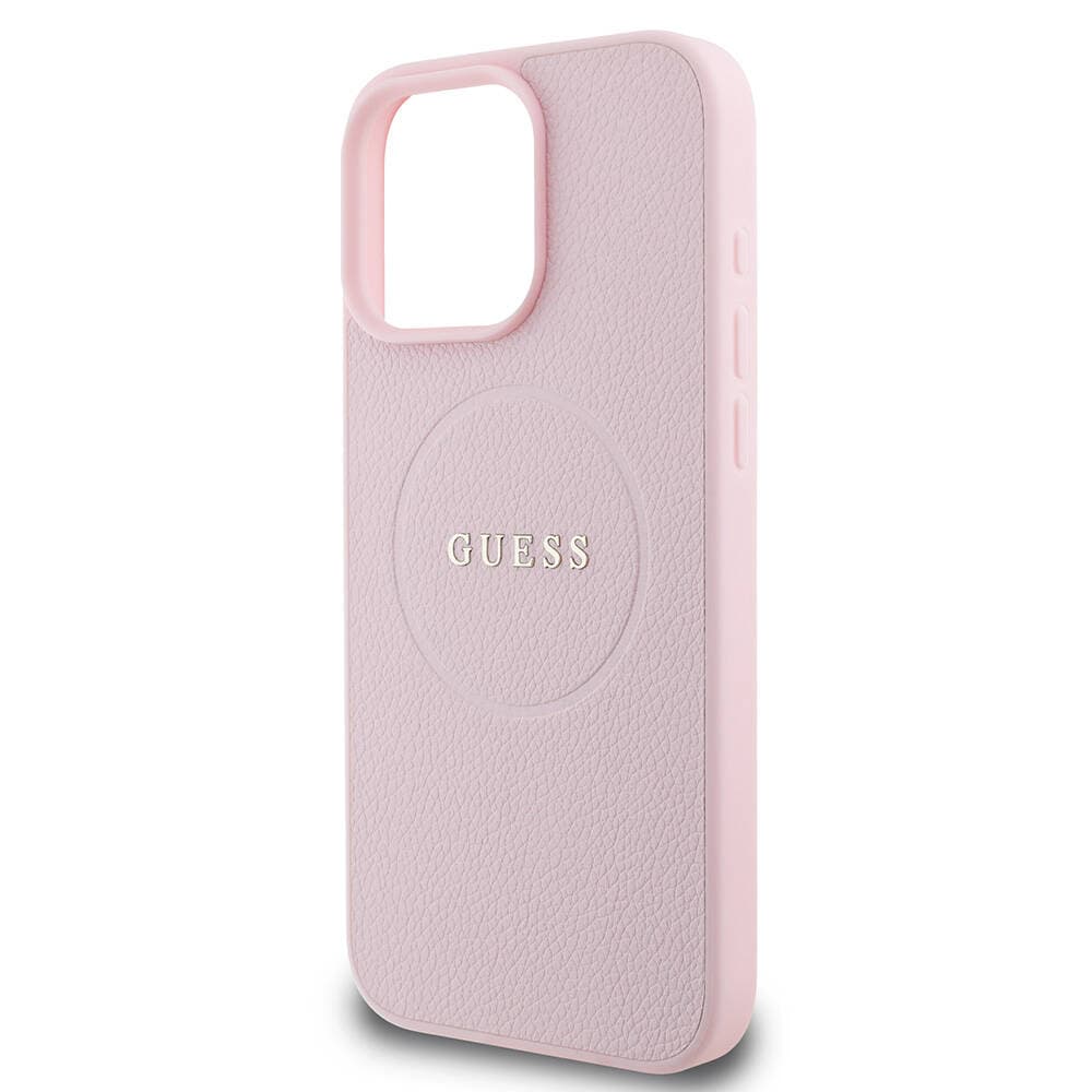 Guess Grained Gold Ring MagSafe iPhone 16 Pro růžová - náhled 5