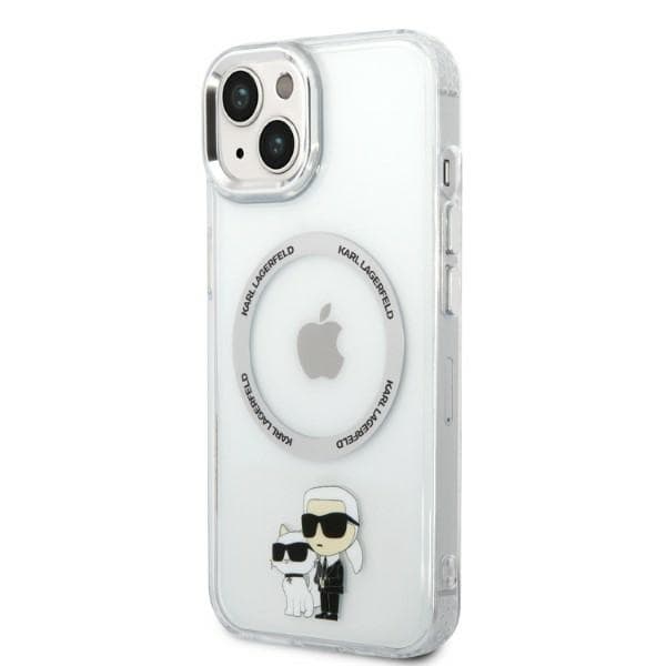 Karl Lagerfeld Hardcase MagSafe iPhone 14 Plus průhledný Iconic Karl&amp;Choupette - náhled 5