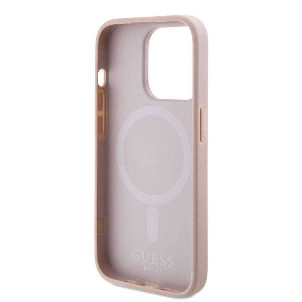 Guess Saffiano MagSafe pouzdro iPhone 15 Pro růžová - náhled 5