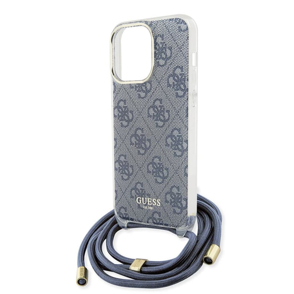 Guess Crossbody Cord 4G Print GUHCP15LHC4SEB iPhone 15 Pro Modrá - náhled 5