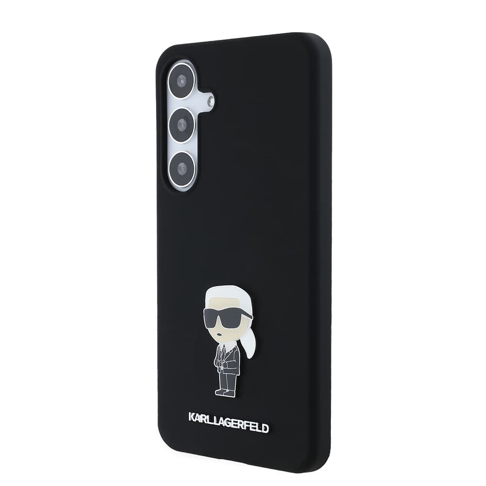 Karl Lagerfeld Silicone pouzdro Samsung Galaxy S24 Plus Ikonik Metal Pin růžové - náhled 5
