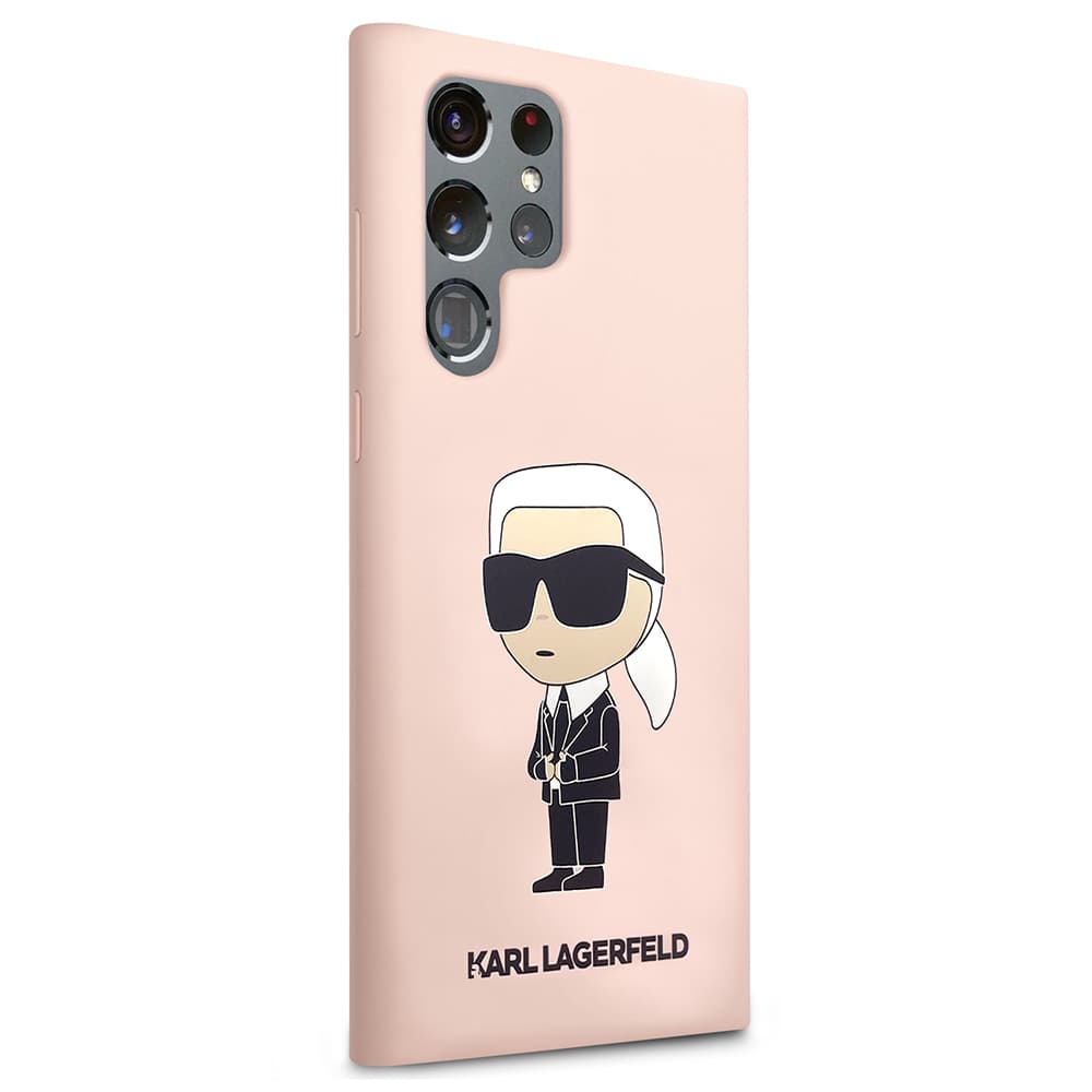 Karl Lagerfeld Silicone pouzdro Samsung Galaxy S23 Ultra růžová Ikonik - náhled 5