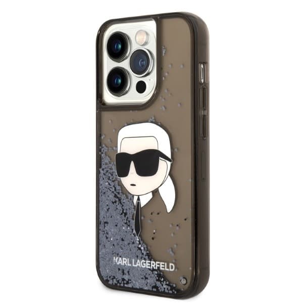 Karl Lagerfeld Hardcase Glitter iPhone 14 Pro Karl Head růžová - náhled 5