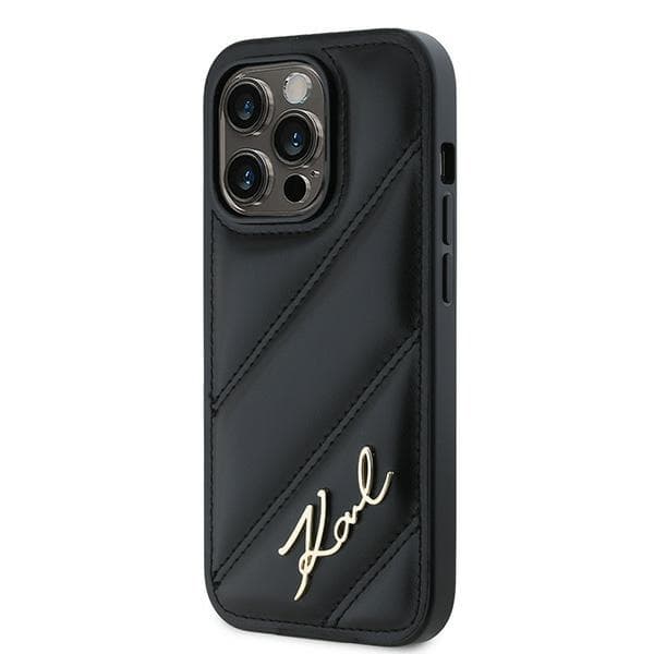 Karl Lagerfeld Diagonal Quilted Script pro iPhone 14 Pro černá - náhled 5