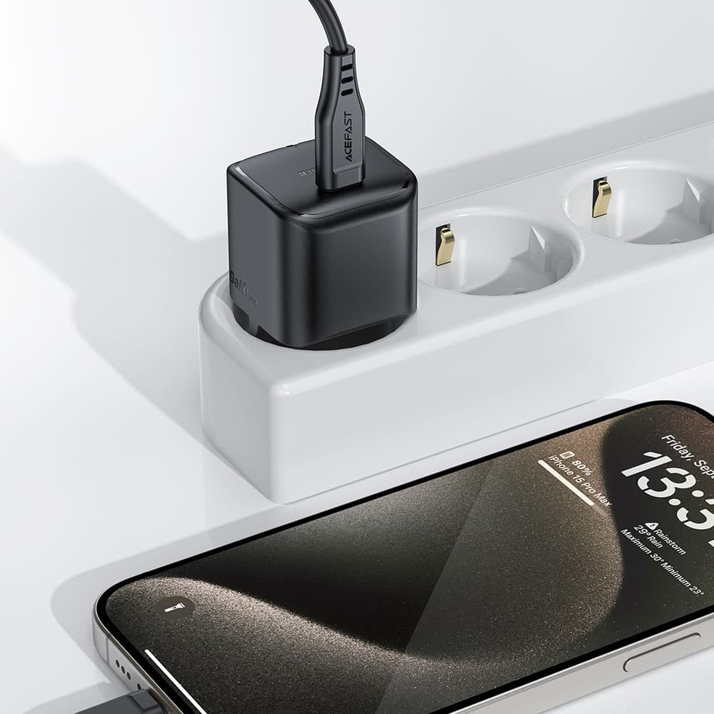 Nabíječka do zdi Acefast A77 Type-C Mini GaN 30W Power Delivery černá - náhled 5