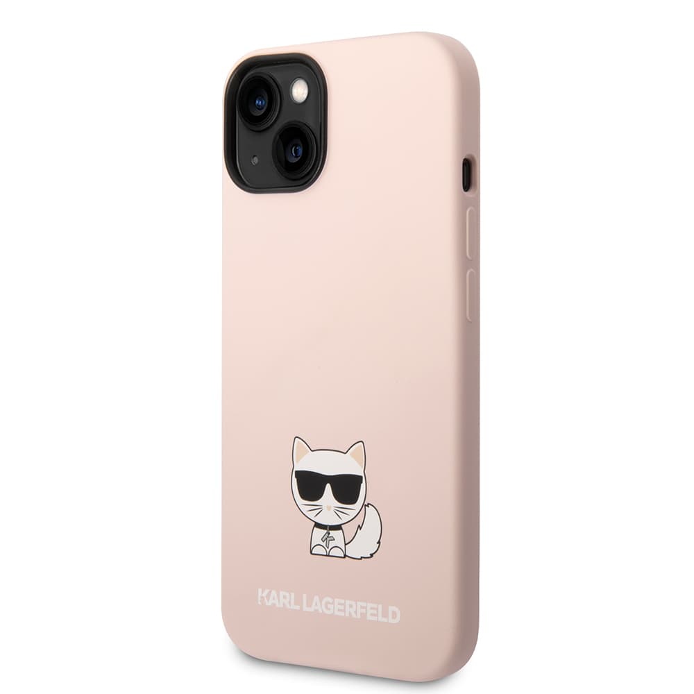 Karl Lagerfeld Silicone pouzdro iPhone 14 Plus růžová Choupette Body - náhled 5