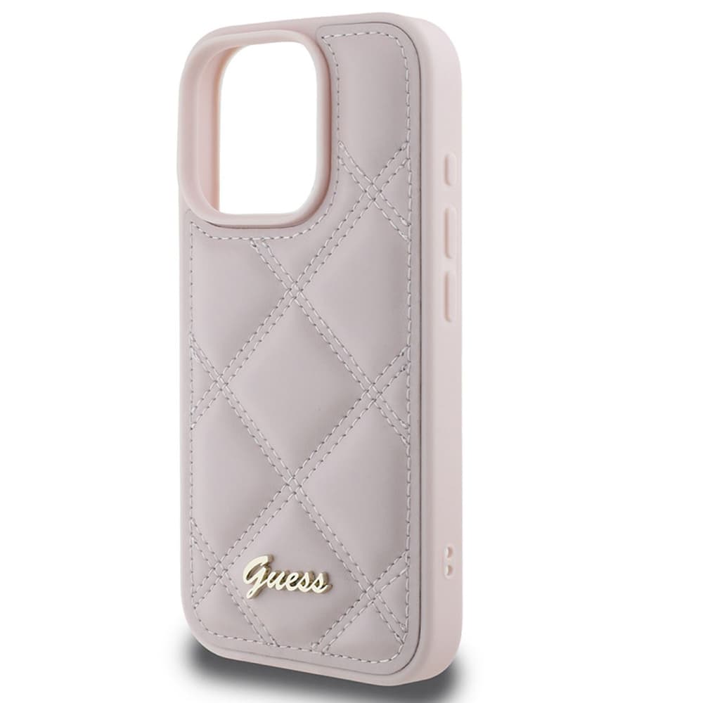 Guess Quilted Metal Logo GUHCP16LPSQSQSP iPhone 16 Pro růžová - náhled 5