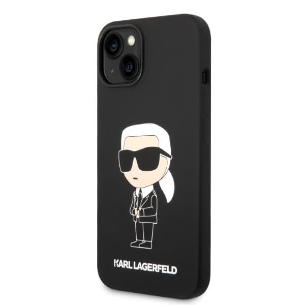 Karl Lagerfeld Silicone pouzdro iPhone 14 Plus černé Ikonik - náhled 5