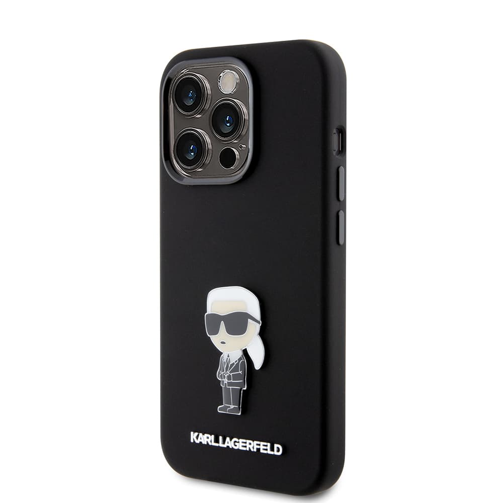 Karl Lagerfeld Silicone iPhone 15 Pro Ikonik růžový - náhled 5