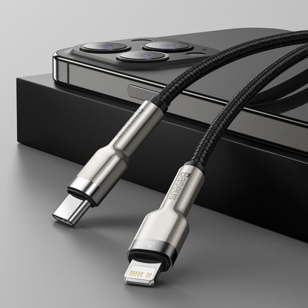 Baseus Kabel Cafule Type-C na Lightning 20W 2m Černý - náhled 5