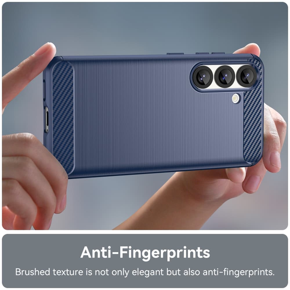 Techsuit Carbon Silicone pro Samsung Galaxy S25 modrá - náhled 5
