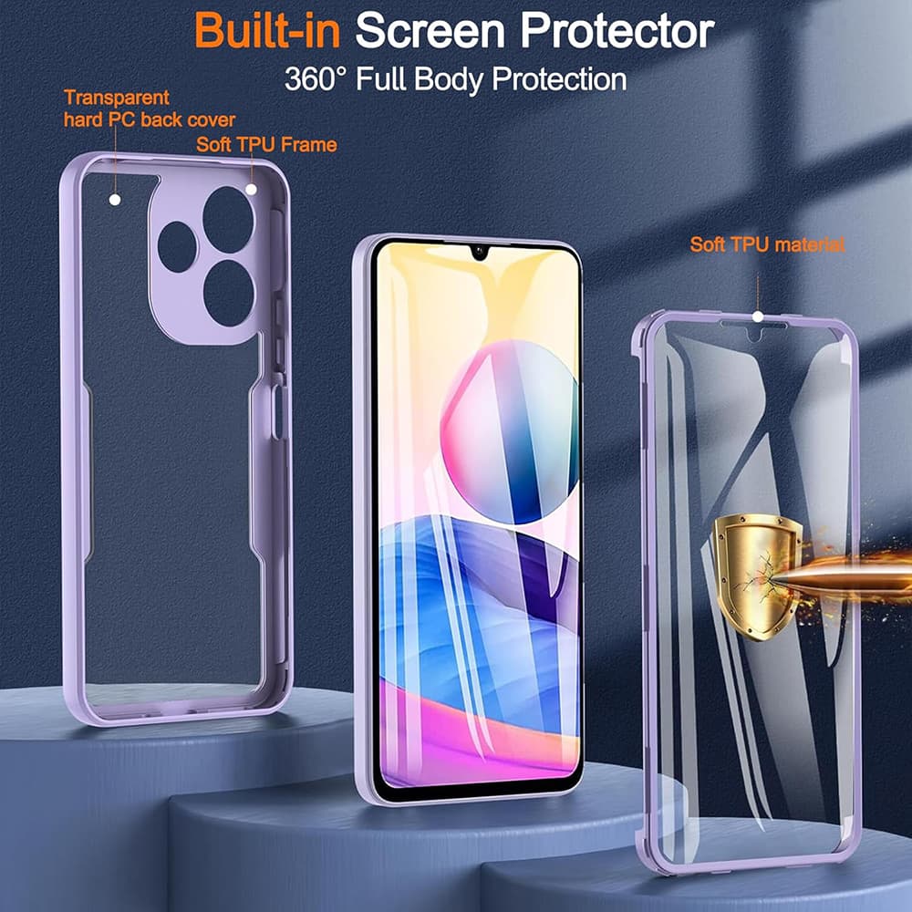 Techsuit ColorVerse 360 Series + Ochranná fólie Xiaomi Redmi 13 / Poco M6 4G Růžová - náhled 5