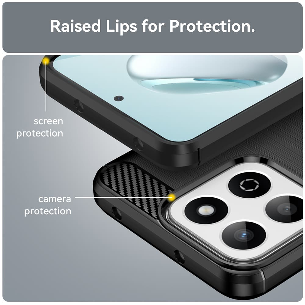 Pouzdro Techsuit Carbon Silicone pro Oppo A80 5G černé - náhled 5