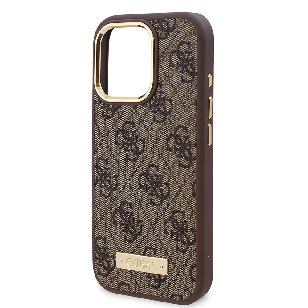 Guess Hardcase 4G Logo Plate MagSafe iPhone 16 Pro modrá - náhled 5