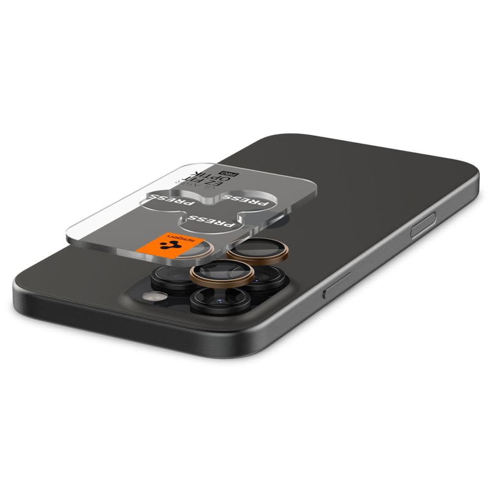 Spigen Optik.tR EZ Fit Pro sklo na kameru (2 ks) iPhone 16 Pro pouštní titan - náhled 5
